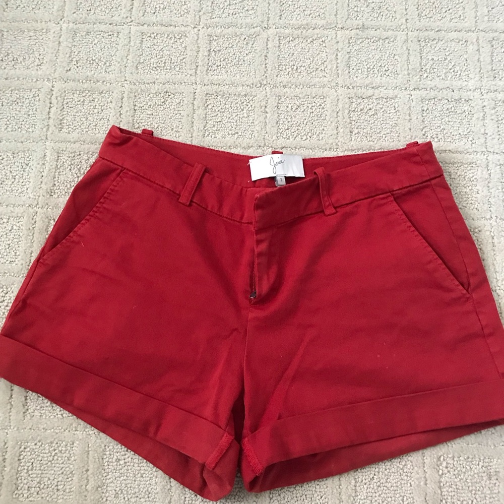 RED COTTON SHORTS